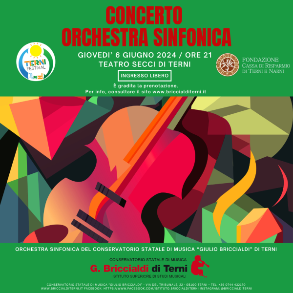 CONCERTO SINFONICO - Orchestra del Conservatorio statale di musica